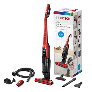 Bosch Athlet Pro Animal, sarkana - Bezvadu putekļu sūcējs