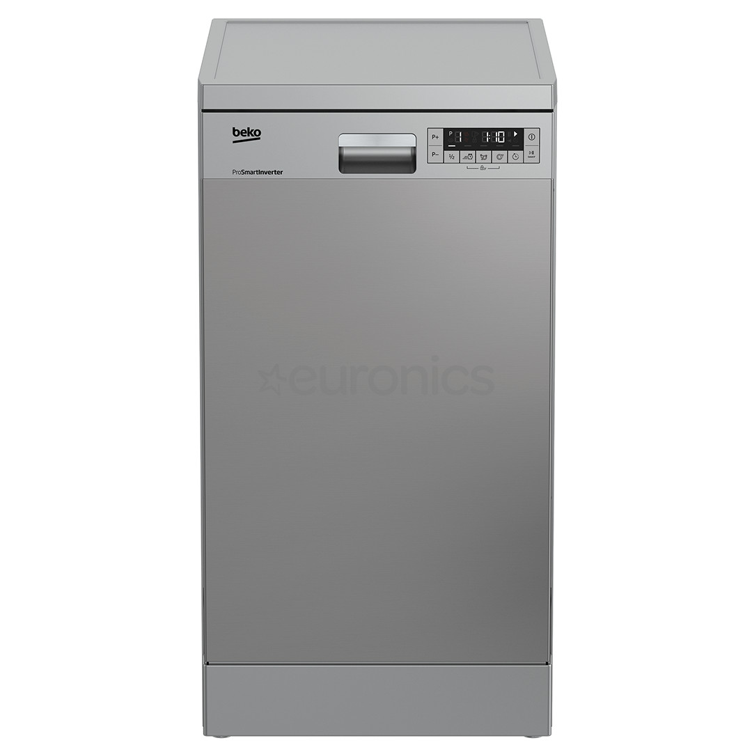 Beko, 10 komplekti, platums 44.8 cm, sudraba - Trauku mazgājamā mašīna