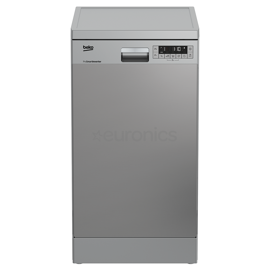 Beko, 10 komplekti, platums 44.8 cm, sudraba - Trauku mazgājamā mašīna