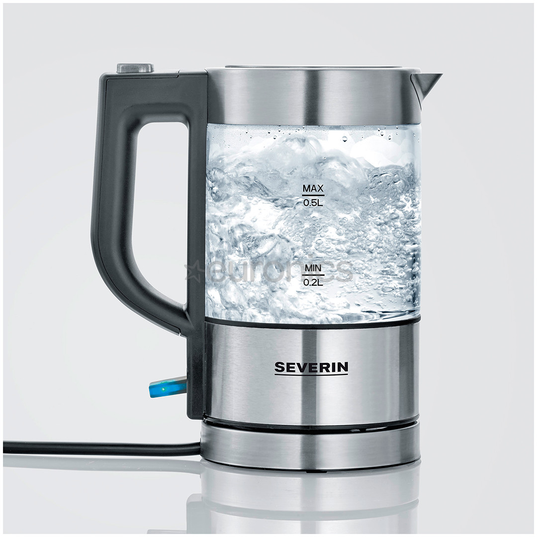Severin, 0.5 L, clear/silver - Kettle