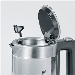 Severin, 0.5 L, clear/silver - Kettle