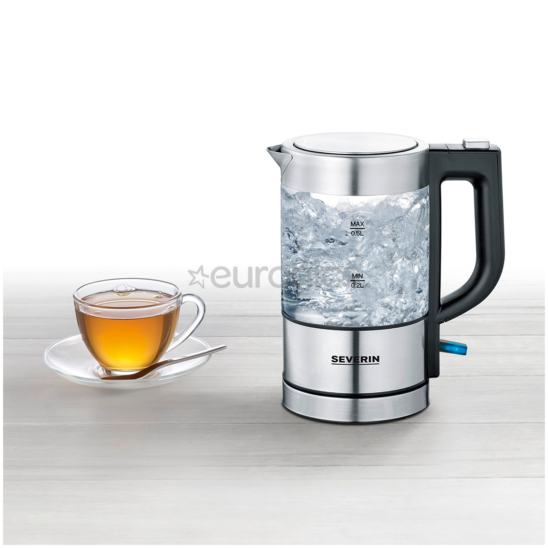 Severin, 0.5 L, clear/silver - Kettle
