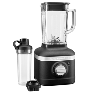 KitchenAid Artisan K400, 1200 W, 1.4 L, melna - Blenderis + pudele