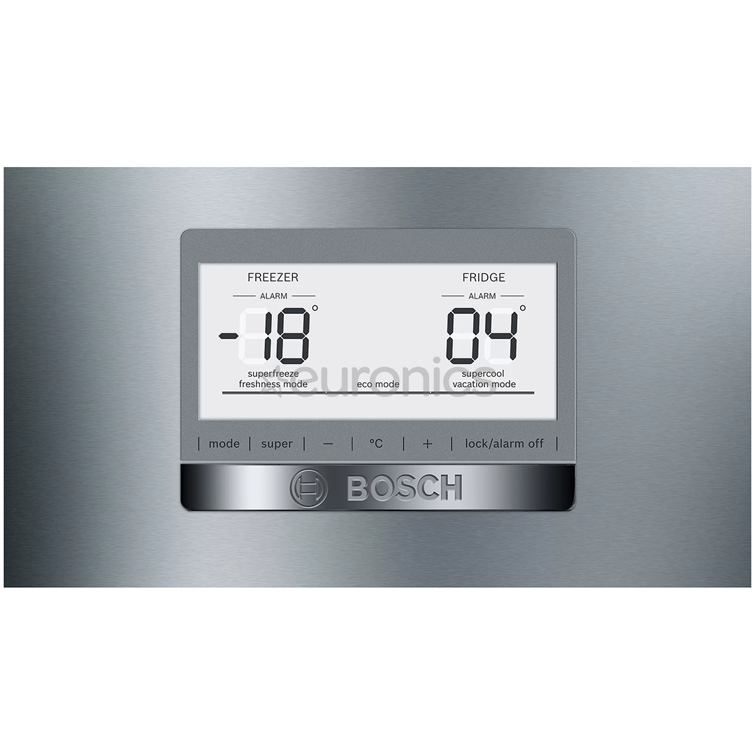 Bosch NoFrost, augstums 203 cm, 368 L, nerūsējošā tērauda - Ledusskapis