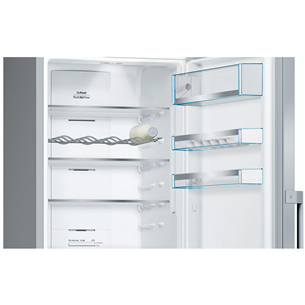 Bosch, NoFrost, 368 L,  height 203 cm, stainless steel - Refrigerator