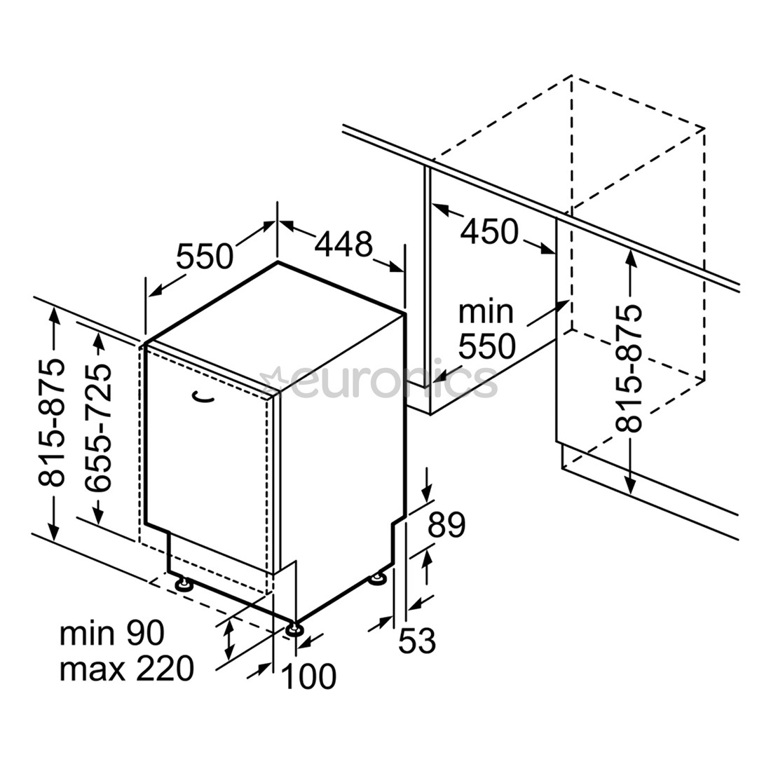 Bosch Serie 2, 9 place settings - Built-in Dishwasher
