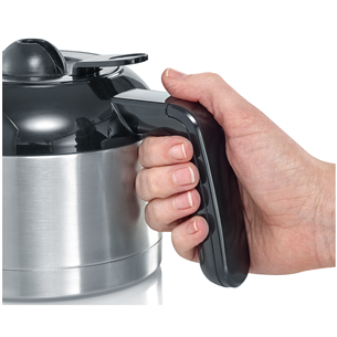 Severin, water tank 1 L, black/inox - Coffee Maker
