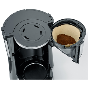 Severin, ūdens tvertne 1 L, melna/nerūsējošā tērauda - Kafijas automāts ar filtru