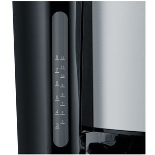 Severin, water tank 1 L, black/inox - Coffee Maker