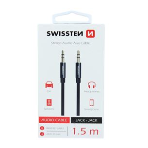 Cable AUX 3,5mm - 3,5mm, Swissten (1,5 m)