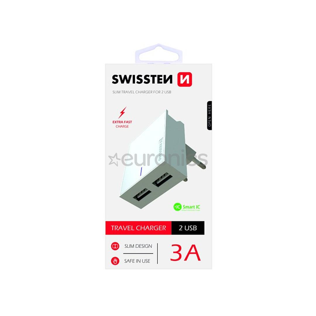 Lādētājs USB3A/15W, Swissten