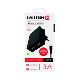 Lādētājs MFI USB3A/15W, Swissten