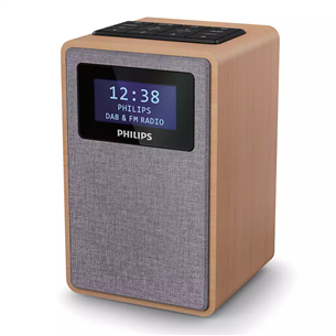 Philips, FM/DAB+, minimalist, brown - Compact radio