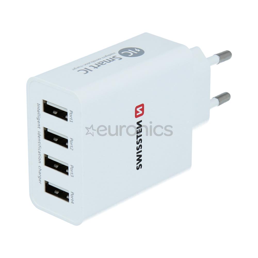 Зарядное устройство Smart IC USB, Swissten / 5A