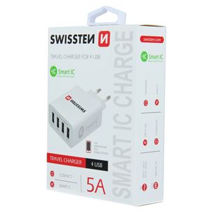 Travel Charger Smart IC USB, Swissten / 5A