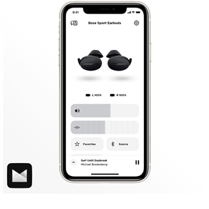 Bose Sport Earbuds, melna - Bezvadu sporta austiņas