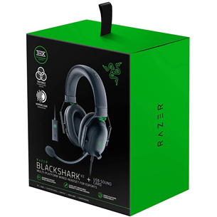 Razer BlackShark V2, черный - Игровая гарнитура + звуковая карта USB