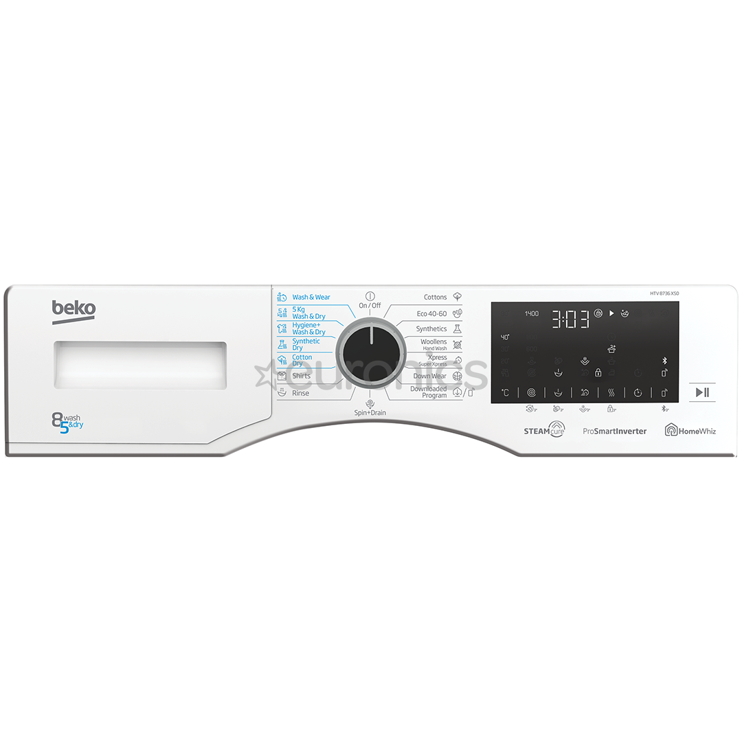 Beko, 8/5 kg, dziļums 55 cm, 1400 apgr/min. - Veļas mazgājamā mašīna ar žāvētāju