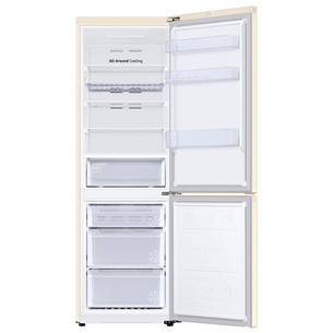 Samsung, augstums 185.3 cm, NoFrost 344 L, bēša - Ledusskapis
