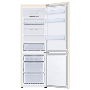 Samsung, NoFrost, 344 L, height 186 cm, beige - Refrigerator