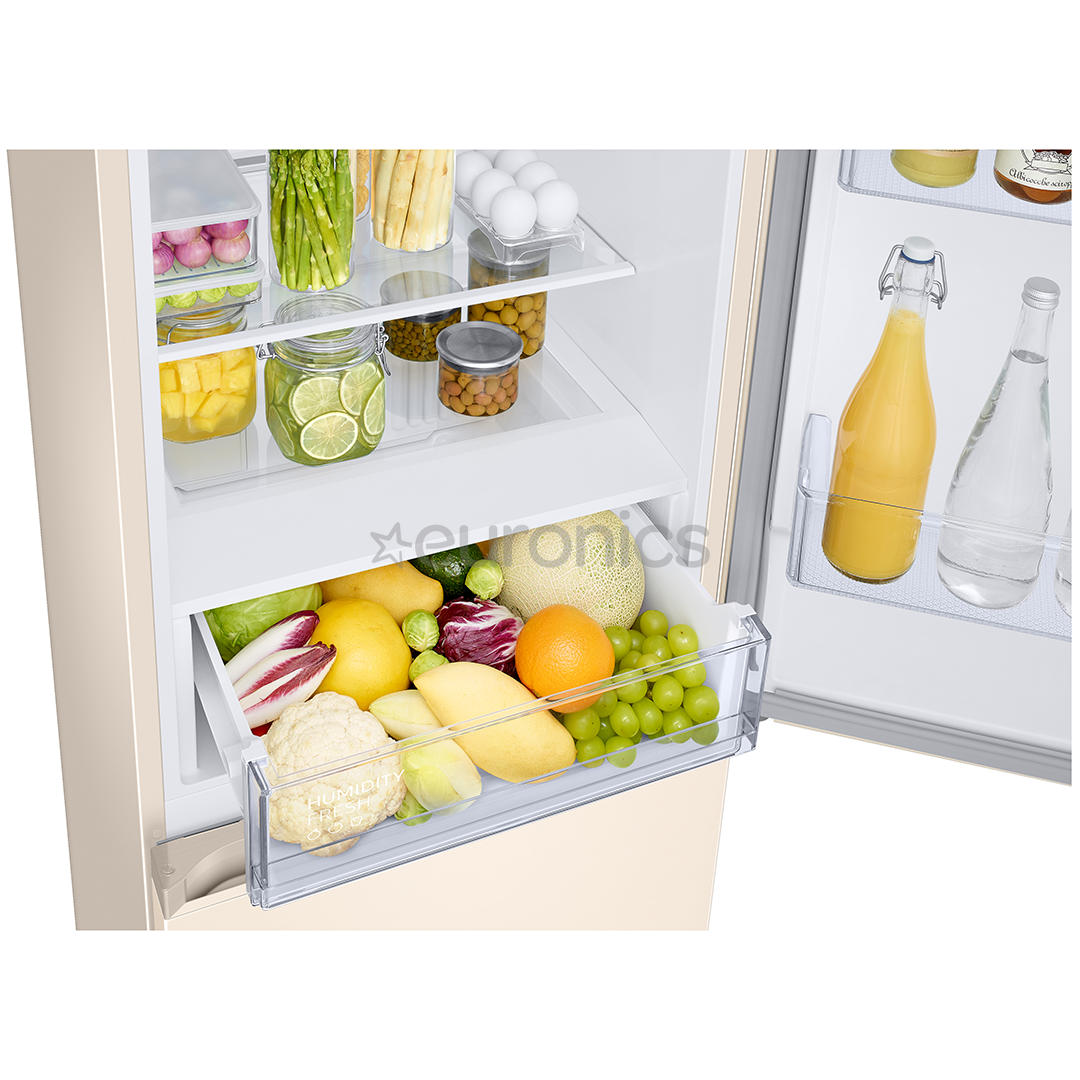 Samsung, augstums 185.3 cm, NoFrost 344 L, bēša - Ledusskapis