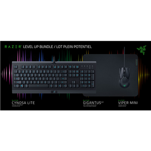Razer Level Up, ENG, черный - Клавиатура + мышь