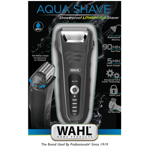 Wahl Aqua Shave Wet & Dry, melna - Skuveklis