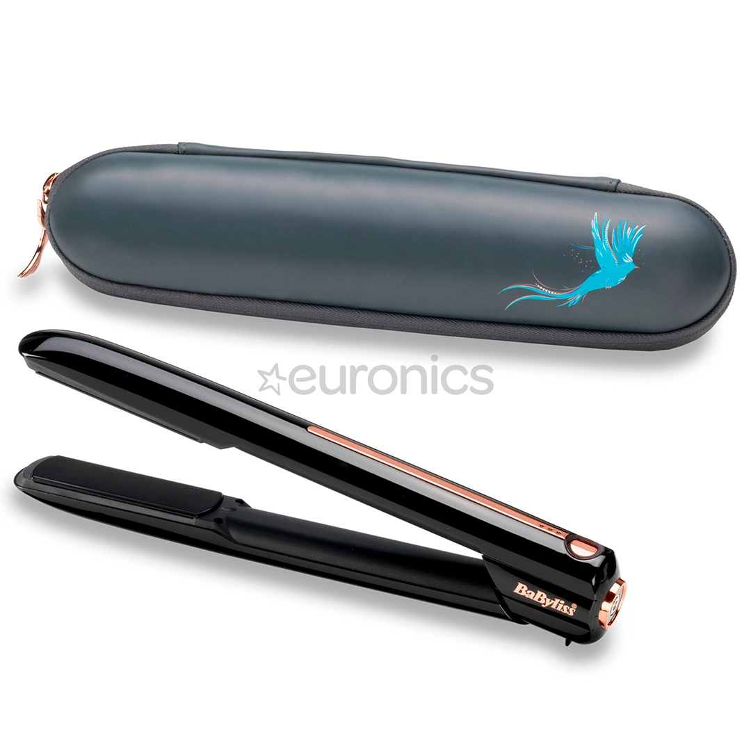 BaByliss, 160-200 °C, melna/vara - Bezvadu matu taisnotājs