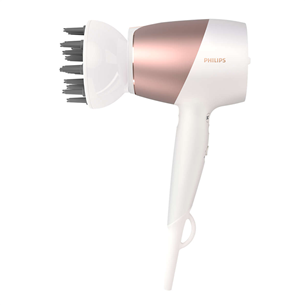 Philips Prestige SenseIQ, 1800 W, white/pink - Hair dryer