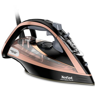 Tefal Ultimate Pure, 3200 Вт, черный/pозовый - Паровой утюг