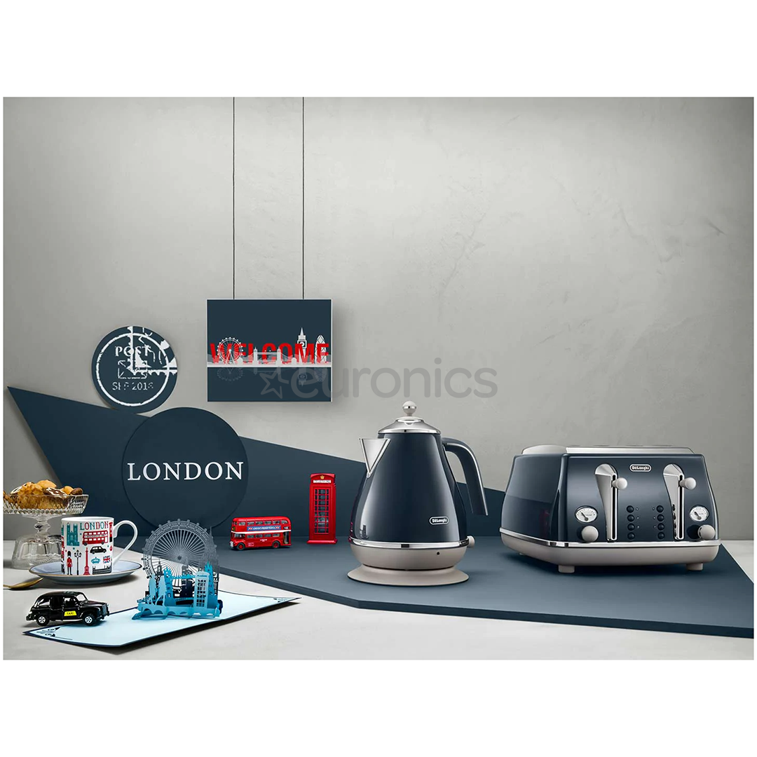 Delonghi ICONA Capitals 1,7 L, zila - Tējkanna