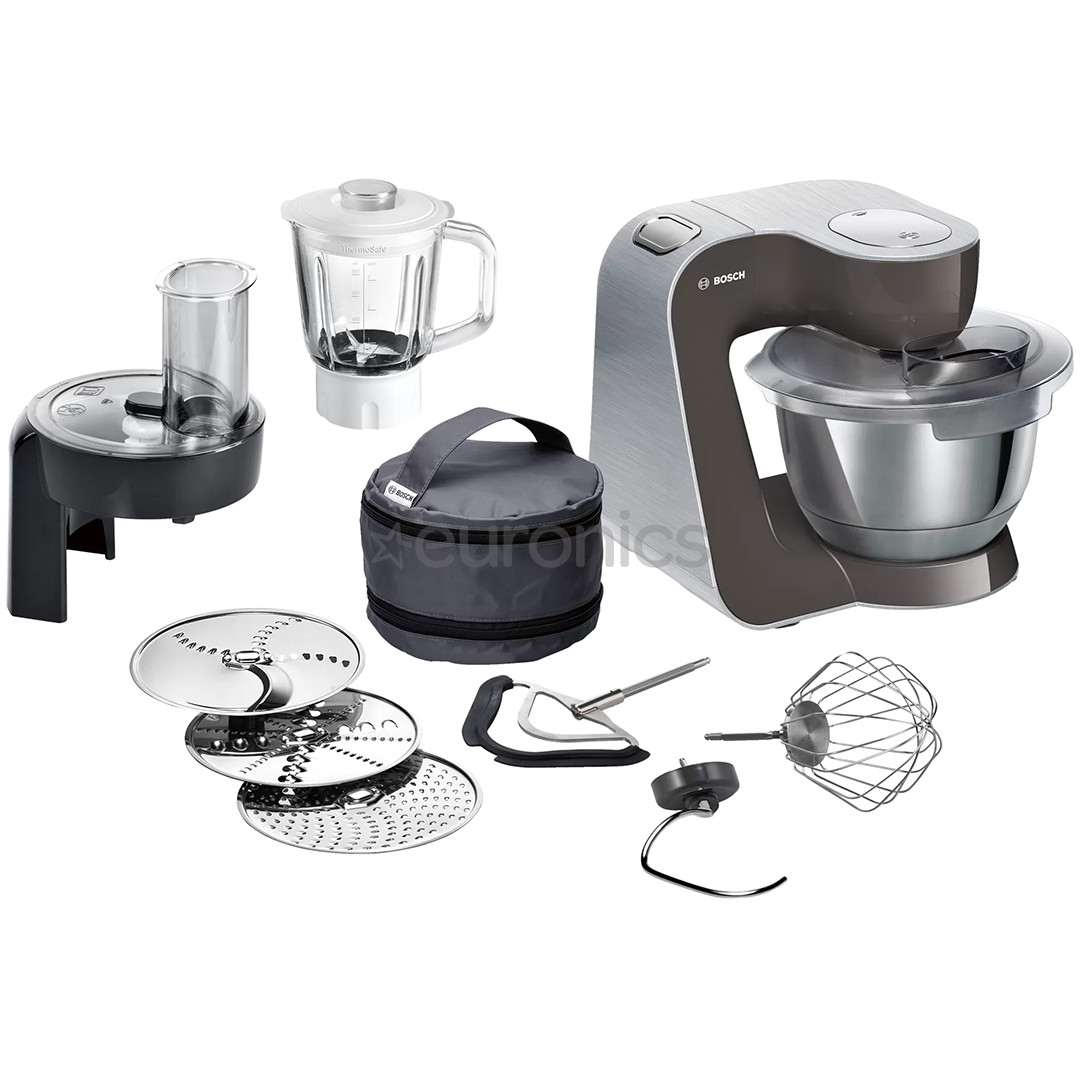 Bosch MUM5, 3,9 л/0,8 л, 1000 Вт, нерж. сталь/коричневый - Кухонный комбайн