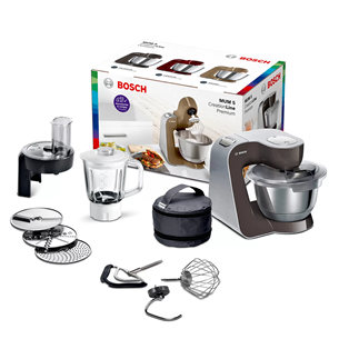 Bosch MUM5, 3.9 L/0.8 L, 1000 W, inox/brown - Food processor