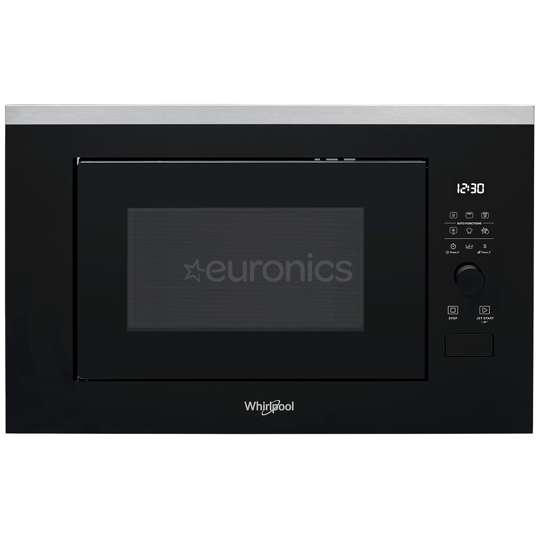 Whirlpool, 25 L, 900 W, black - Built-in Microwave Oven with Grill