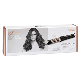 BaByliss Curl Styler Luxe, diametrs 36 mm, 160-200 ⁰C, melna/rozā - Matu veidotājs