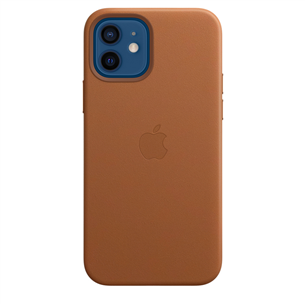 MagSafe, Apple iPhone 12/12 Pro, brūna - Ādas apvalks viedtālrunim