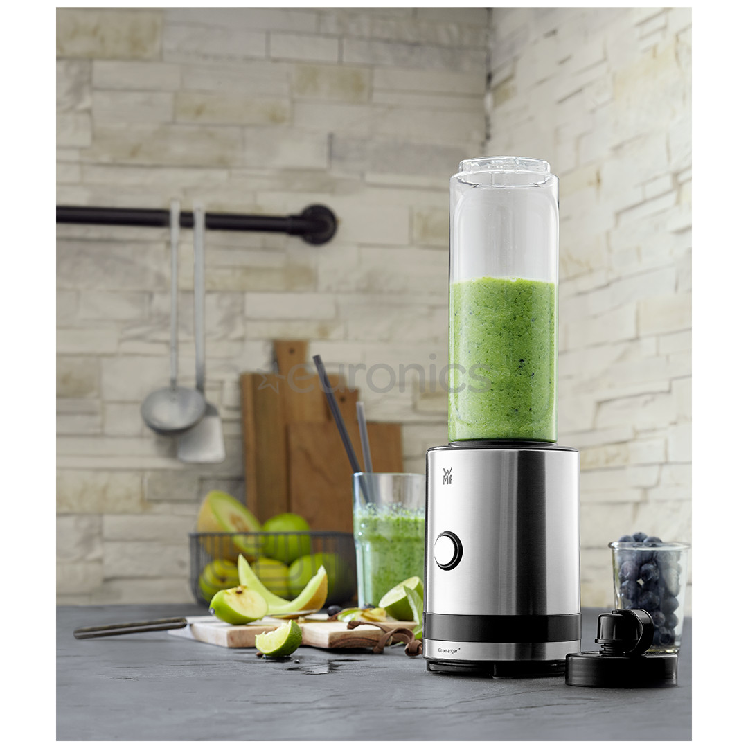 WMF KITCHENminis SmoothieToGo, 300 W, 2 x 600 ml, inox/black - Blender