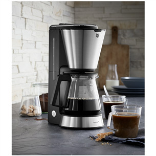 WMF KITCHENminis Aroma, ūdens tvertne 0.625 L, melna/nerūsējošā tērauda - Kafijas automāts ar filtru