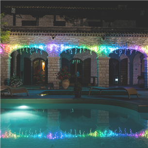 Twinkly Icicle Special Edition 190 RGB+W LEDs (Gen II), IP44, 8.5 m, transparent - Smart Christmas Lights