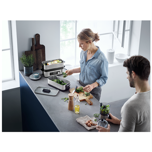 WMF KITCHENminis VitalisE, 900 Вт, нерж. сталь - Пароварка