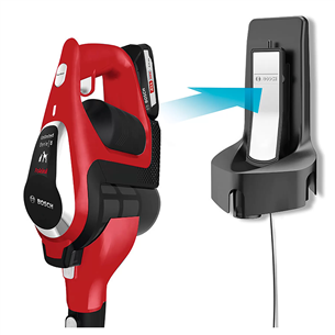 Bosch Unlimited ProAnimal, melna/sarkana - Bezvadu putekļu sūcējs