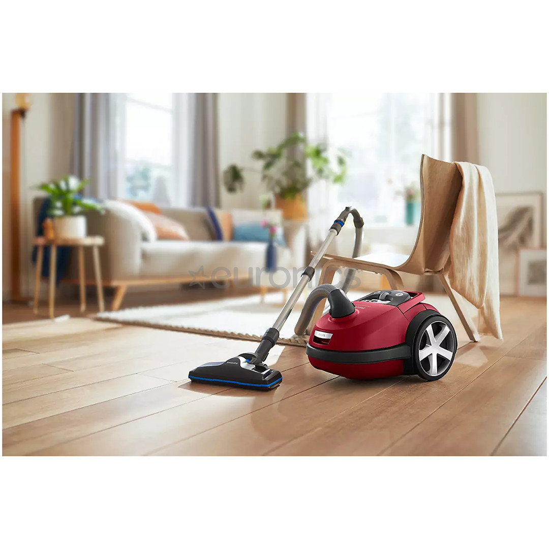 Philips Performer Silent, 750 W, red - Vacuum cleaner