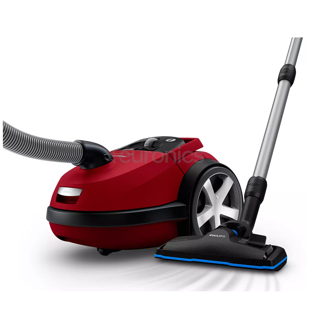 Philips Performer Silent, 750 W, red - Vacuum cleaner
