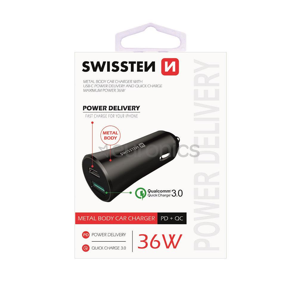 Autolādētājs Quick charge 3.0,  Swissten / 36 W