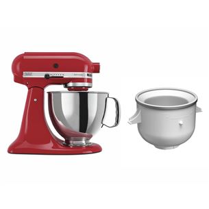 KitchenAid Artisan, 4.8 L, 300 W, red - Bundle Mixer  + ice cream making attachment BUNDLEICEREAMER