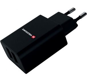 Зарядное устройство Smart IC 2xUSB 2.1A Lightning, Swissten