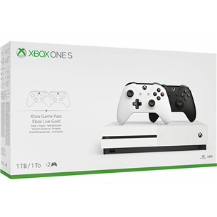 Spēļu konsole Microsoft Xbox One S (1 TB) + 2 kontrolieri