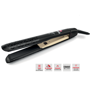 Valera Swiss'x ThermoFit, 230°C, black - Hair straightener