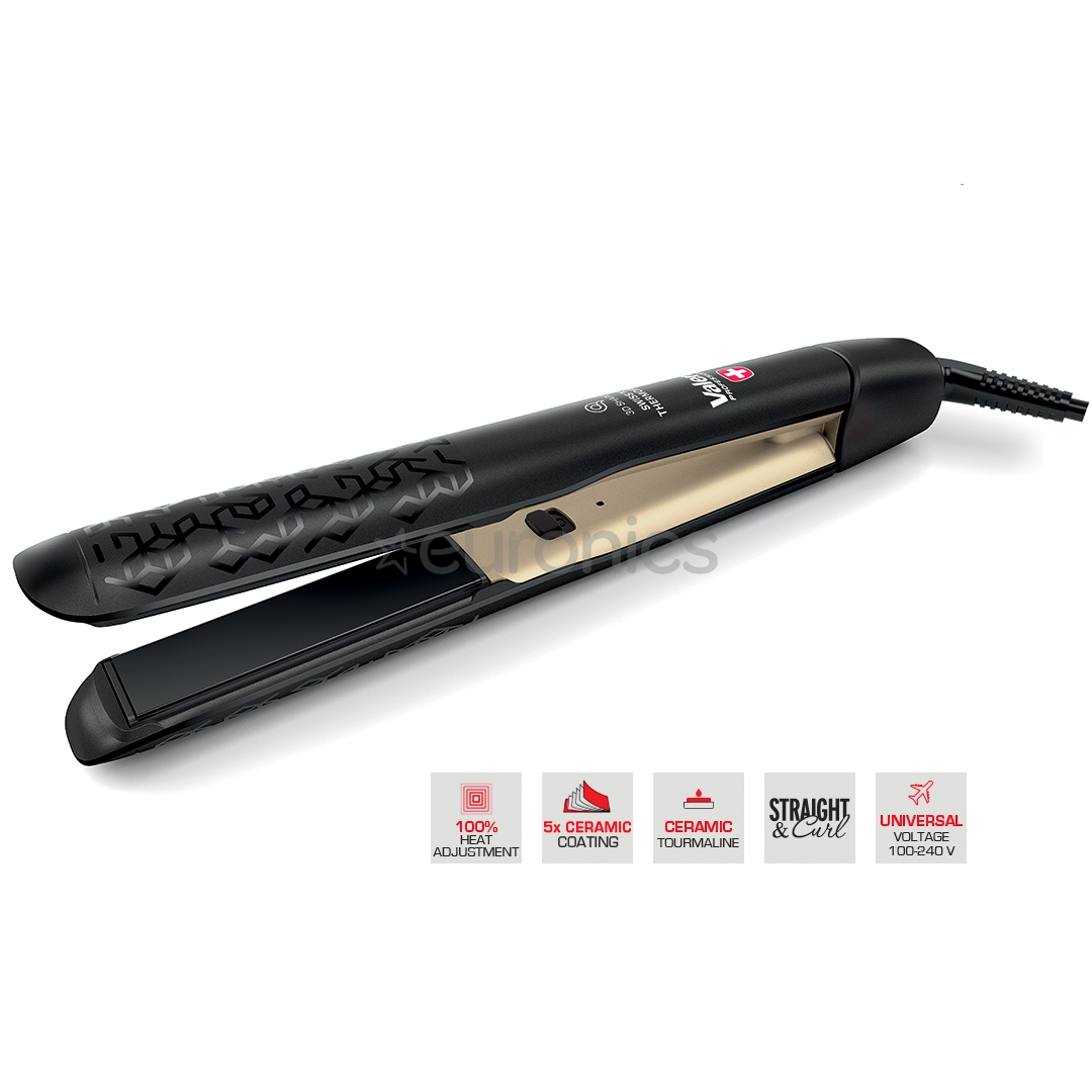Valera Swiss'x ThermoFit, 230°C, melna - Matu taisnotājs