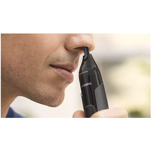 Philips 3000, черный/серый - Триммер для носа, ушей и бровей